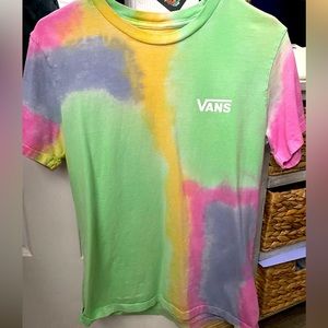 Tie dye Men’s Vans shirt, Barely worn.